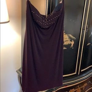 Black strapless dress